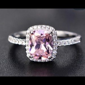 Pink Diamond Ring Sz 6 New